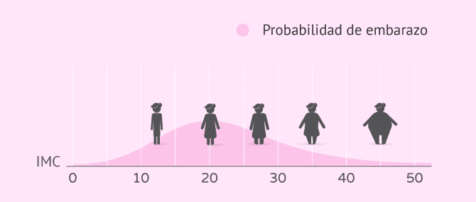 Imagen: Probabilidad de embarazo en función del IMC