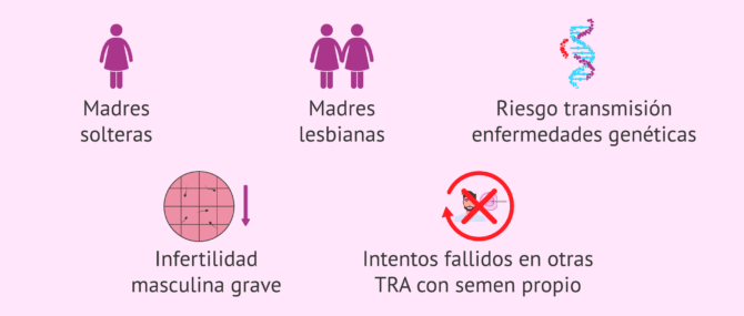 Imagen: Indicaciones de la inseminación artificial de donante