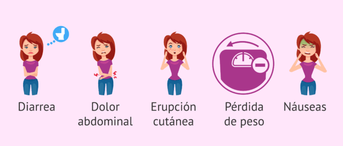 Imagen: Síntomas en mujeres celíacas