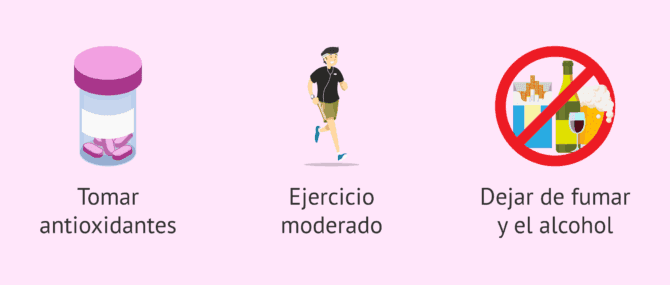 Imagen: Recomendaciones para reducir el estrés oxidativo en los espermatozoides